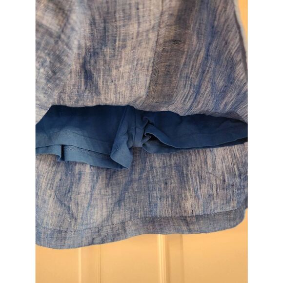 Jones New York roughed back chambray skort with tie size small - Picture 4 of 7